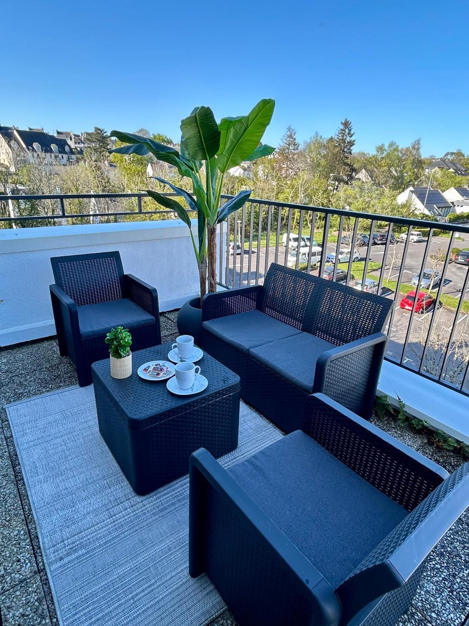 Apartment T2 Avec Grande Terrasse A Proximite Immediate Du Centre Quimper